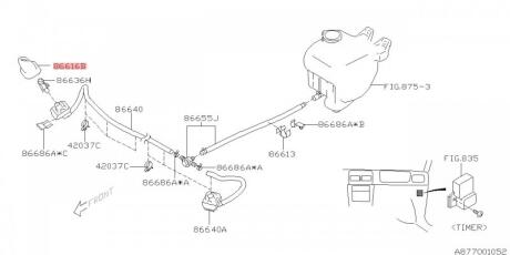 Форсунка омивача SUBARU 86640FC021
