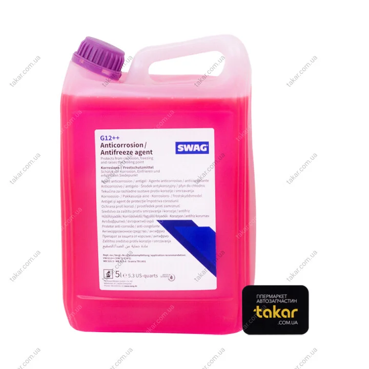 Антифриз-концентрат сиреневый, -80 °C, G12++, 5 л SWAG 30 93 7401 (фото 1)