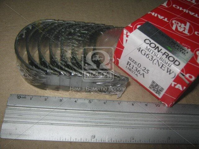 Вкладиші шатунні MITSUBISHI 4G63(NEW) (вир-во) TAIHO R136A.025 (фото 1)
