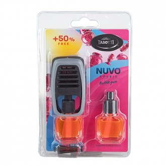 Ароматизатор на дефлектор "Nuvo" Double Blister Bubble Gum 8ml (уп. 12 шт) з запаскою Tasotti 00000061294