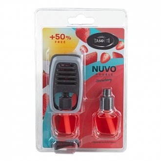 Ароматизатор на дефлектор "Nuvo" Double Blister Strawberry 8ml (уп. 12 шт) з запаскою Tasotti 00000061297
