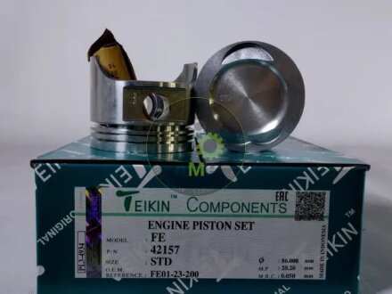 Поршень (компл. на двигун) Mazda FE d86.0 STD TEIKIN 42157.STD