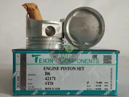 Поршень (компл. на двигун) Mazda B6 SOHC 8V d78.0 STD TEIKIN 42171.STD