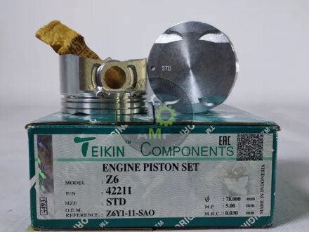 Поршень (компл. на двигун) Mazda Z6 d78.0 STD TEIKIN 42211.STD