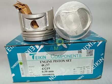 Поршень (компл. на двигун) Mitsubishi 4G37 d80.6+0.50 TEIKIN 43219.050