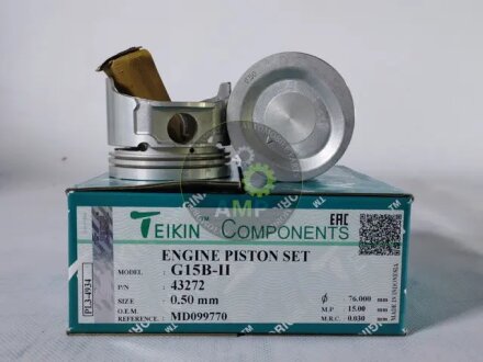 Поршень (компл. на двигун) Mitsubishi G15B-II d75.5+0.50 TEIKIN 43272.050