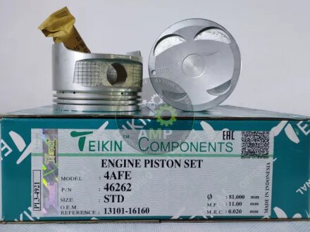 Поршень (компл. на двигун) б/к Toyota 4A-F/-FE d81.0 STD (13101-16160) 92- TEIKIN 46262.STD