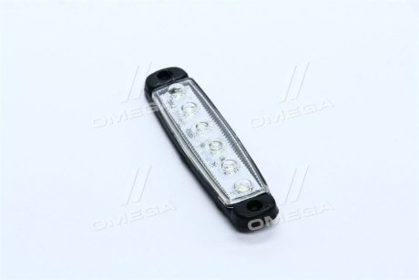 Фонарь габаритный 12/24V LED белый (6 диодов, 1ряд) TEMPEST TP09-09-116