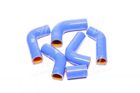 Патрубок радіатора ГАЗ 3302 (дв.406) (компл. 6 шт. силікон) TEMPEST TP.1323