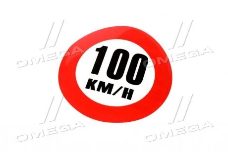 Табличка (наклейка) ограничение скорости (160мм) 100 км. TEMPEST TP 87.59.06