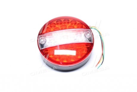 Фонарь задний круглый LED (красно-белый) с указателем поворота TEMPEST TP 97-27-94 (фото 1)