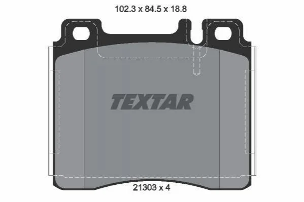 Тормозные колодки дисковые передние подготовлено для датчика износа Textar TEXTAR 2130304 (фото 1)