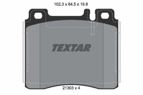 Тормозные колодки дисковые передние подготовлено для датчика износа Textar TEXTAR 2130304