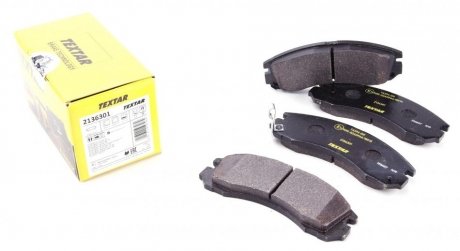 Тормозные колодки дисковые передние с звуковым предупреждением износа TEXTAR 2136301 (фото 1)