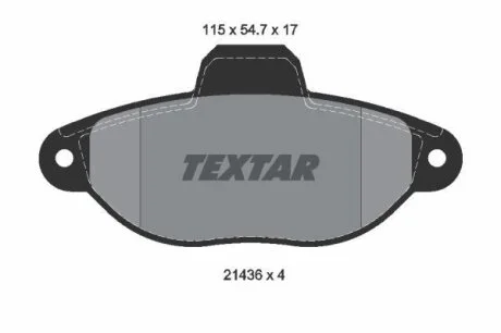 Колодки гальмівні дискові TEXTAR 2143602