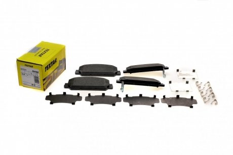 Тормозные колодки дисковые передние с звуковым предупреждением износа TEXTAR 2279701