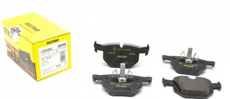 Тормозные колодки дисковые задние подготовлено для датчика износа TEXTAR 2355001 (фото 1)