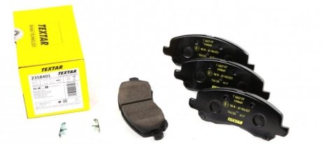 Тормозные колодки дисковые передние с звуковым предупреждением износа TEXTAR 2358401