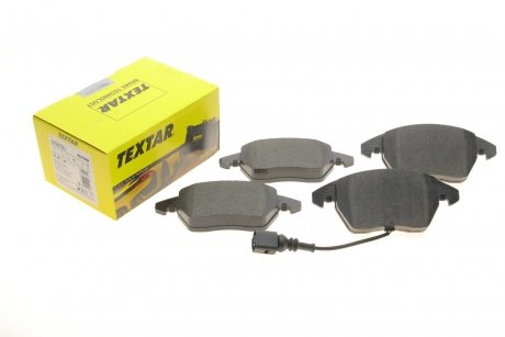 Тормозные колодки дисковые передние с интегрированным контактом датчика износа TEXTAR 2358701 (фото 1)