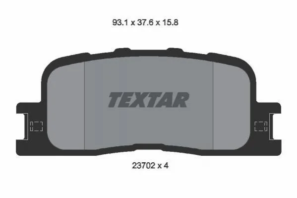 Гальмівні колодки задні дискові TEXTAR 2370201 (фото 1)