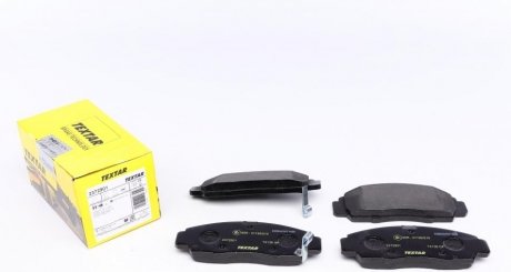 Тормозные колодки дисковые передние с звуковым предупреждением износа TEXTAR 2372901 (фото 1)