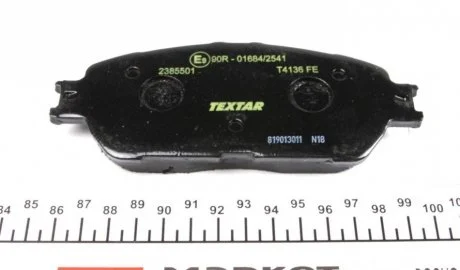 Гальмівні колодки передні дискові TEXTAR 2385501