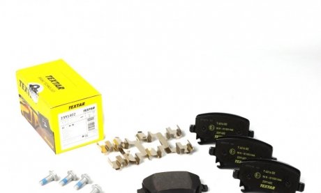 Тормозные колодки дисковые задние подготовлено для датчика износа TEXTAR 2391402