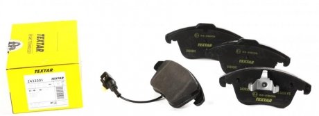 Тормозные колодки дисковые передние с интегрированным контактом датчика износа TEXTAR 2433301 (фото 1)