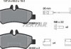 Тормозные колодки дисковые задние вкл. датчик износа TEXTAR 2919001 (фото 2)