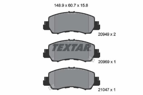 Тормозные колодки передние дисковые TEXTAR T2094901