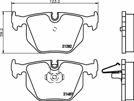 Тормозные колодки BMW/LAND ROVER 3(E46)/5(E39)/X5(E53)/Range Rover "R "94-12 TEXTAR T2148701