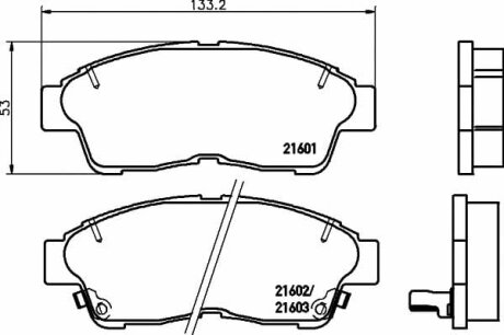 Тормозные колодки передние дисковые TEXTAR T2160101
