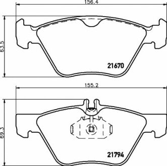 Тормозные колодки CHRYSLER/MERCEDES Crossfire/E(S210)/S(W220) "F "91-"08 TEXTAR T2167001