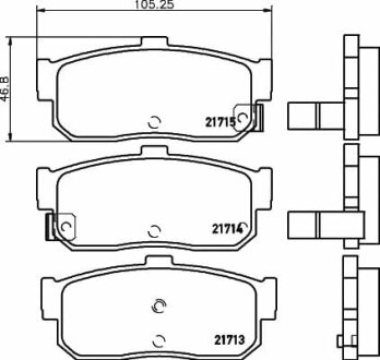 Тормозные колодки INFINITI/NISSAN G20/Almera/Sunny "R "89>> TEXTAR T2171301