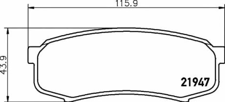 Тормозные колодки задние дисковые TEXTAR T2194701