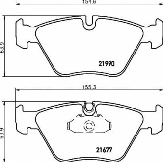 Тормозные колодки BMW 5(E39) "F "95-04 TEXTAR T2199003