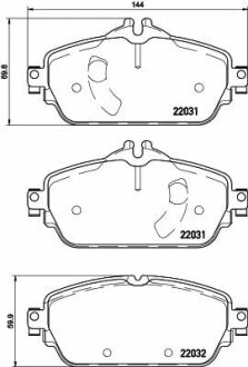Тормозные колодки MERCEDES C(W205) "F "13>> TEXTAR T2203101