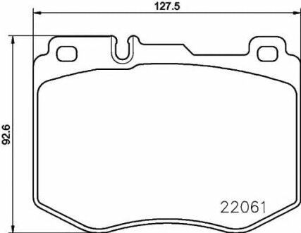 Тормозные колодки MERCEDES C(W205) "F "14>> TEXTAR T2206101