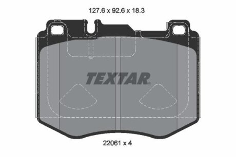 Тормозные колодки передние дисковые TEXTAR T2206103