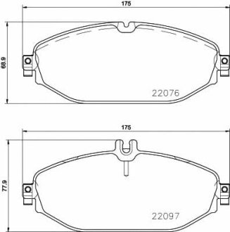 Тормозные колодки MERCEDES C(W205) "F "14>> TEXTAR T2207601