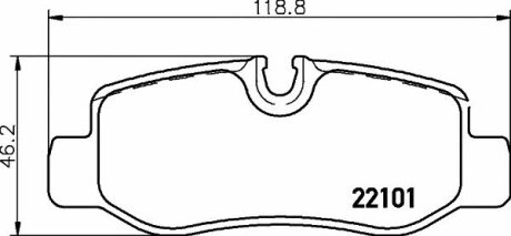 Тормозные колодки задние дисковые TEXTAR T2210101