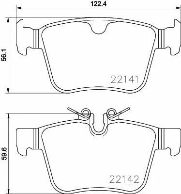 Тормозные колодки передние дисковые TEXTAR T2214101 (фото 1)
