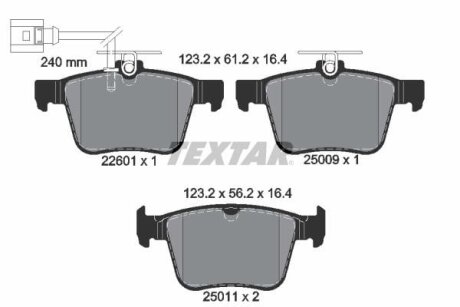 Тормозные колодки AUDI RS3/RSQ3/TT "R "13>> TEXTAR T2260101