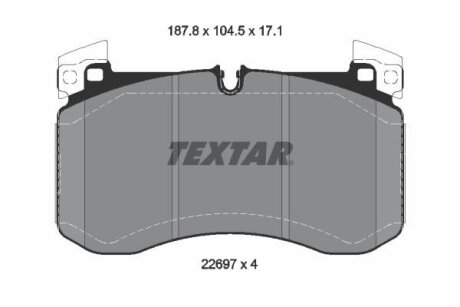 Тормозные колодки MERCEDES GLE/GLS/G "F "18>> TEXTAR T2269701