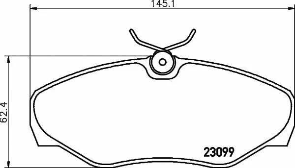 A_Тормозные колодки NISSAN/OPEL/RENAULT Primastar/Vivaro/Trafic "F "98>> TEXTAR T2309902 (фото 1)