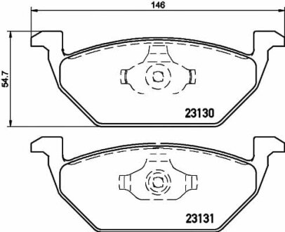 Тормозные колодки AUDI/SEAT/SKODA/VW Ibiza/Leon/Toledo/Fabia/Octavia/Polo "F "96>> TEXTAR T2313001