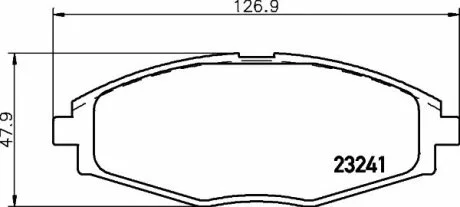 Тормозные колодки передние дисковые TEXTAR T2324102