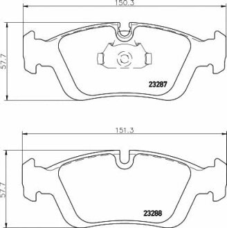 Тормозные колодки BMW 3(E36,E46)/Z4(E86) "F "90-09 TEXTAR T2328702
