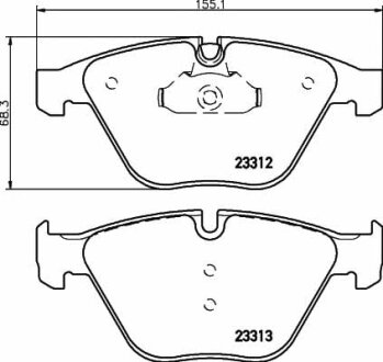 Тормозные колодки передние дисковые TEXTAR T2331211