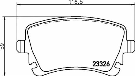 Тормозные колодки VW Multivan/Transporter V "R "03>> TEXTAR T2332602